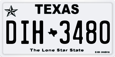 TX license plate DIH3480