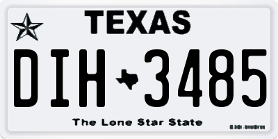 TX license plate DIH3485