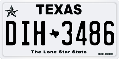 TX license plate DIH3486