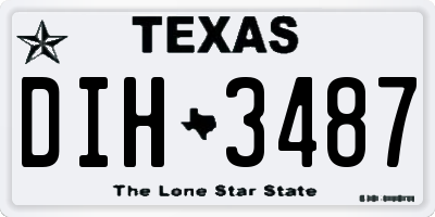 TX license plate DIH3487