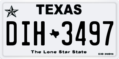 TX license plate DIH3497