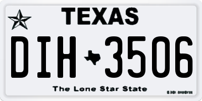 TX license plate DIH3506