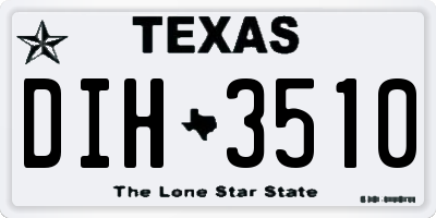 TX license plate DIH3510