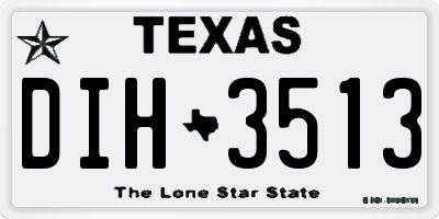 TX license plate DIH3513