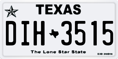 TX license plate DIH3515