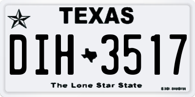 TX license plate DIH3517