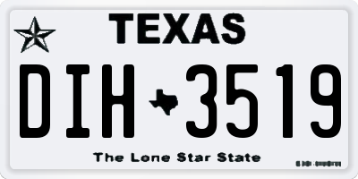 TX license plate DIH3519