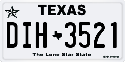 TX license plate DIH3521