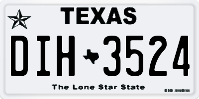 TX license plate DIH3524