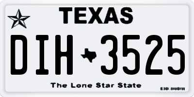 TX license plate DIH3525