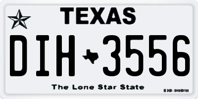 TX license plate DIH3556