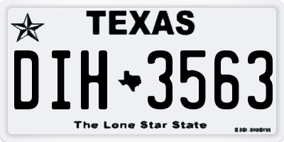 TX license plate DIH3563