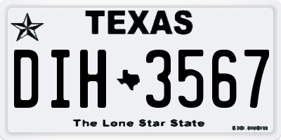 TX license plate DIH3567