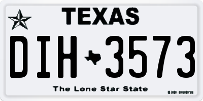 TX license plate DIH3573