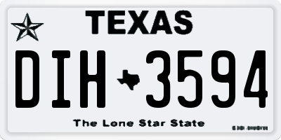 TX license plate DIH3594