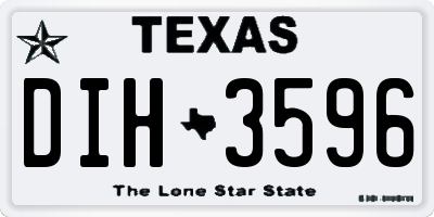 TX license plate DIH3596