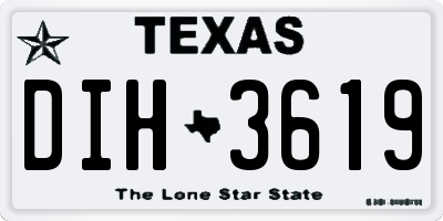 TX license plate DIH3619