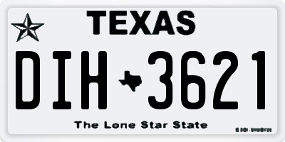 TX license plate DIH3621