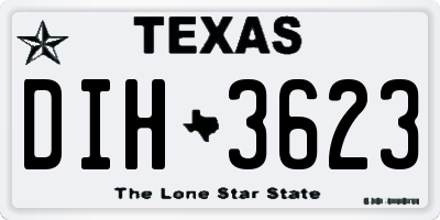 TX license plate DIH3623