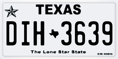 TX license plate DIH3639