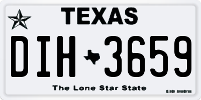TX license plate DIH3659