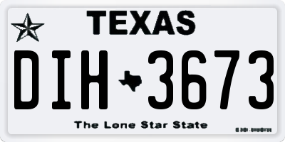 TX license plate DIH3673