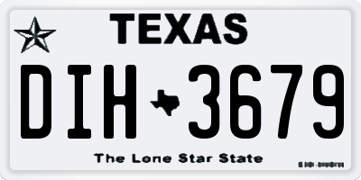 TX license plate DIH3679