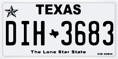 TX license plate DIH3683