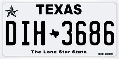 TX license plate DIH3686