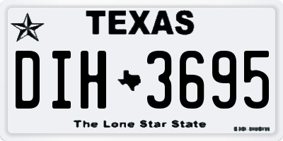 TX license plate DIH3695