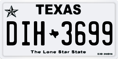 TX license plate DIH3699