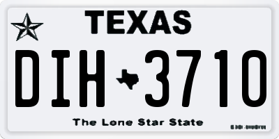 TX license plate DIH3710