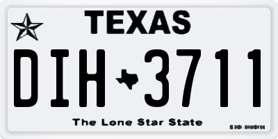 TX license plate DIH3711