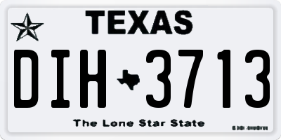 TX license plate DIH3713