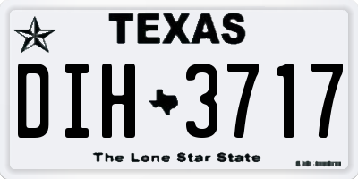 TX license plate DIH3717