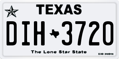 TX license plate DIH3720