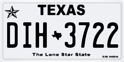 TX license plate DIH3722