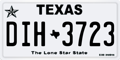TX license plate DIH3723
