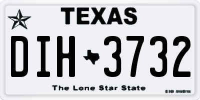 TX license plate DIH3732
