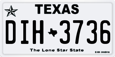 TX license plate DIH3736