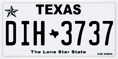 TX license plate DIH3737