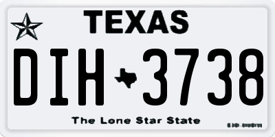 TX license plate DIH3738