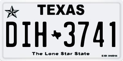 TX license plate DIH3741