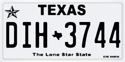 TX license plate DIH3744