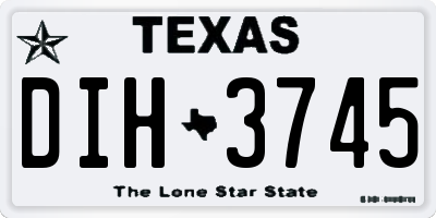 TX license plate DIH3745