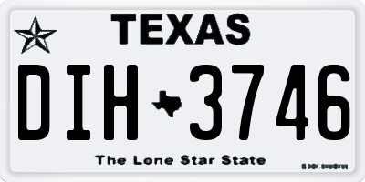 TX license plate DIH3746