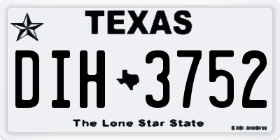 TX license plate DIH3752