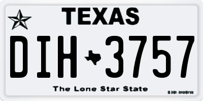 TX license plate DIH3757