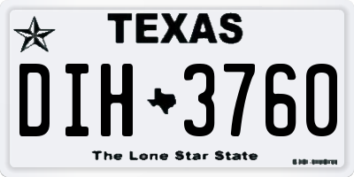TX license plate DIH3760