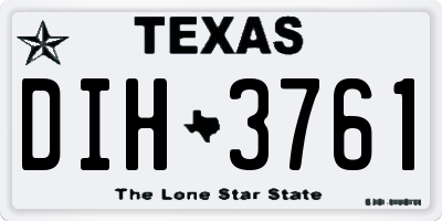 TX license plate DIH3761
